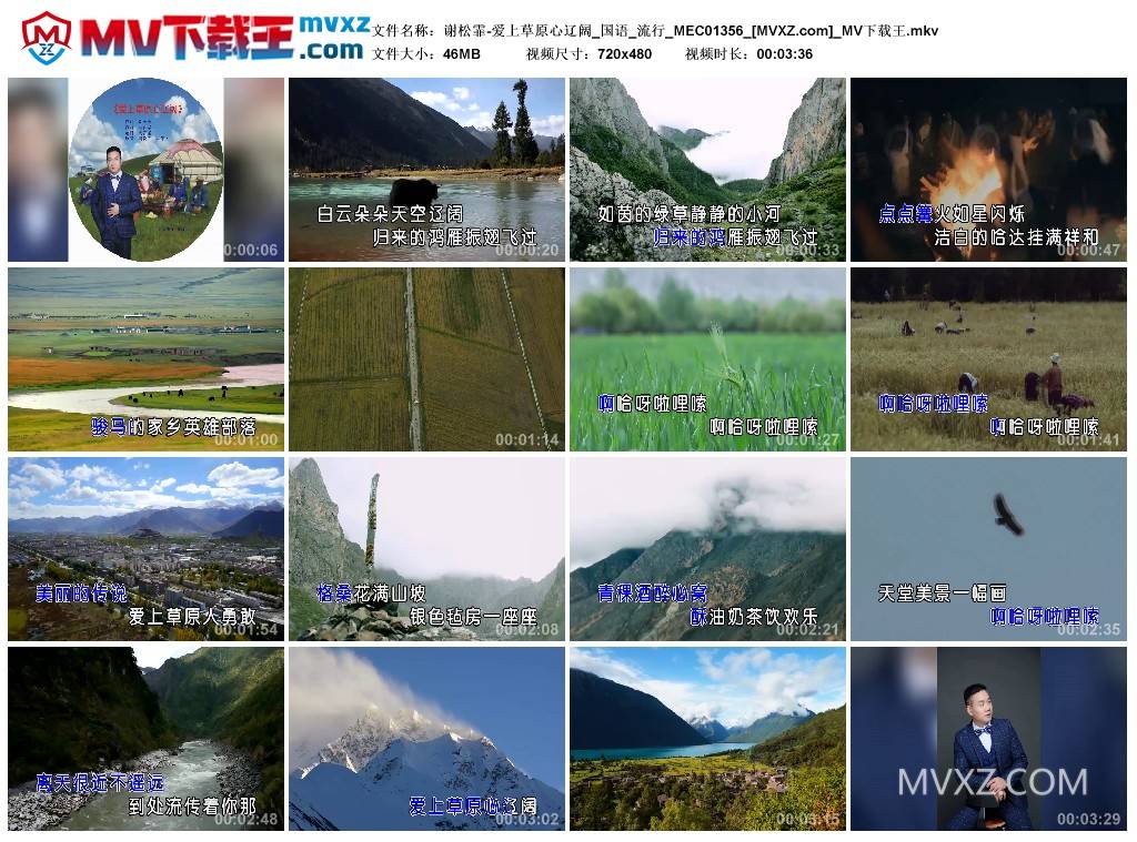 谢松霏-爱上草原心辽阔_国语_流行_MEC01356